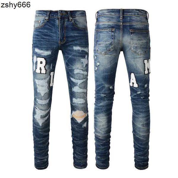 Дизайнерские джинсы Purple Jeans Mens Jean Men Men Dope Dope Hole Skinny Straight Motorcle Morendy Long прямая прямая джинсовая джинсовая ткань Оптовые брюки.