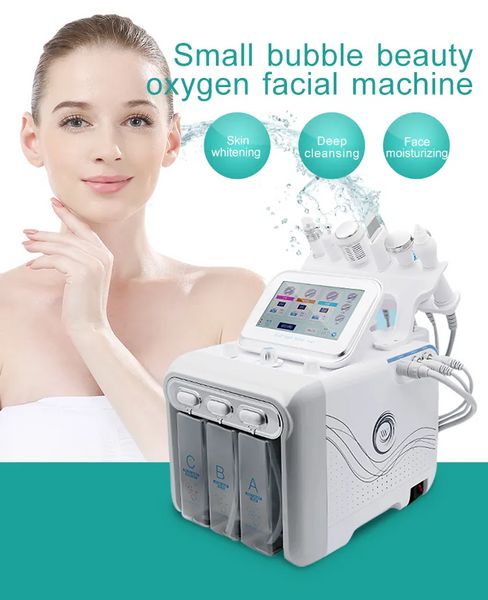 Máquina facial de dermoabrasão 6 em 1 rejuvenescimento Máquina de dermoabrasão de água facial Aqua Cuidador de limpeza profunda Cuidado