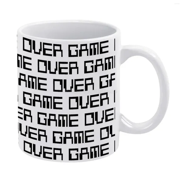 Mugs Game Over (Black) White Mug Vintage vintage UNISEX Dimensioni Arcade Video