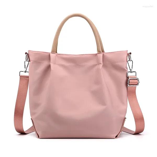 Bolsas de noite bolsa de nylon de alta qualidade Bolsa feminina brevemente impermeável oxford Fabric Casual Big Saco de ombro para meninas preto rosa para