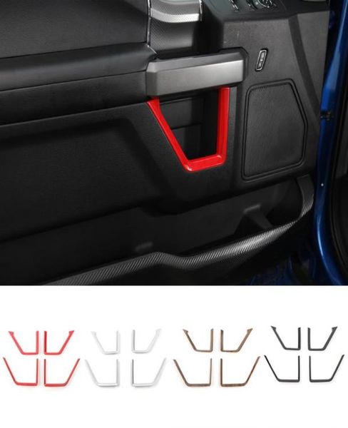 ABS Inside Door Trim Cover Cover 4pcs для Ford F150 2015 2016 2017 Car Interior Accessories3685768