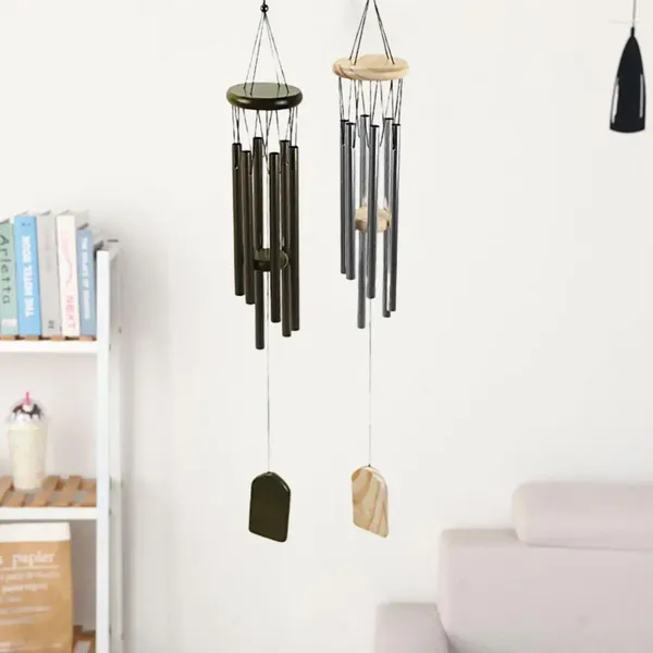 Dekorative Figuren Wind Chime Euphonic Crispy Sound einfach zu hängen 6 Aluminiumrohre Design Hängende Windbell -Anhänger Zimmer Dekor Home Home