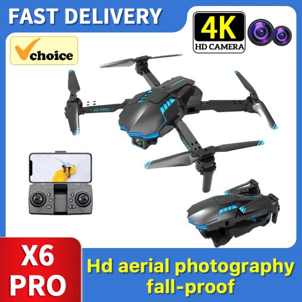 X6 Pro Mini 4K Drone: Evitação inteligente, câmera dupla, dobrável quadcopter com controle remoto para a Ultimate Aerial Fun