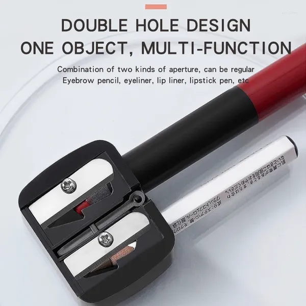 Escovas de maquiagem Eyeliner lápis sobrancelha tamanho do apontador Tamanho do orifício duplo Ferramenta de curling