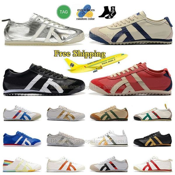 scarpe da corsa da donna da donna con scarpe da ginnastica vintage gratuita marrone messico 66 tigre top bassa piatti a fili metallici jogging mocassini da passeggio sneaker blu scuro in bianco e nero