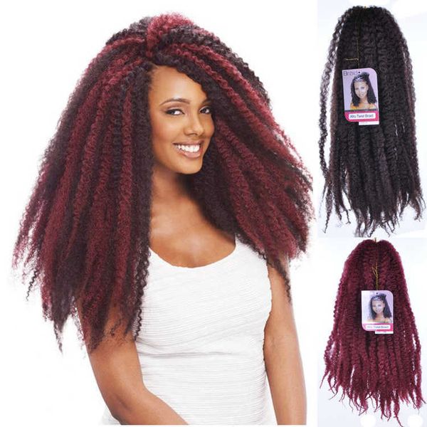 Wig Fashion Afro Twist Braid Marley Capelli intrecciati Womens Hair