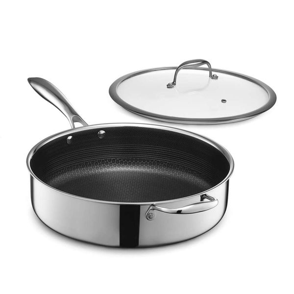 Coperchio di friggitore profondo non stick misto esalto 5,5 litri, adatto per lavastoviglie e forno, pronta a induzione, compatibile con tutte le stufe