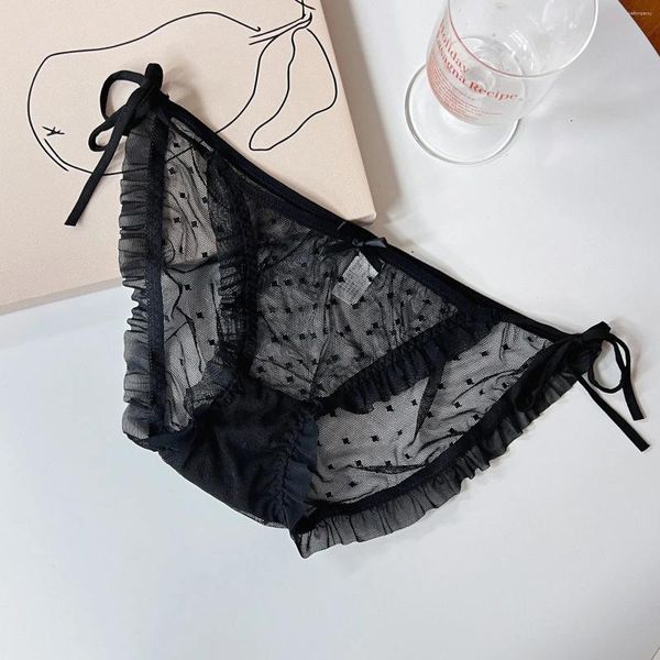 Frauenhöhe sexy Spitze nahtloses Baumwoll -gerippte brasilianische, atmungsaktive Mädchen Unterwäsche Plus Größe Dessous Nightwear