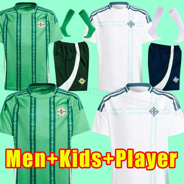 2024 Nordirland Fußball -Trikot -Männer Set Kids Kit Uniform 2025 Divas Charles Evans 24 25 Fußballhemd Charles Ballard Best Brown Home Away Fans Spieler Version