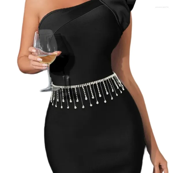 Gürtel zarte Rand Taillenkette Frauen Proms Party Kleid Gürtel dünn schweigend auf ein verstellbares Fangverstellbar