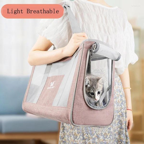 Carriers Cat Carrier Borse Carrier Cane zaini singoli zaini leggeri per cani portatili traspiranti borse da viaggio durevoli borse da viaggio per cuccioli