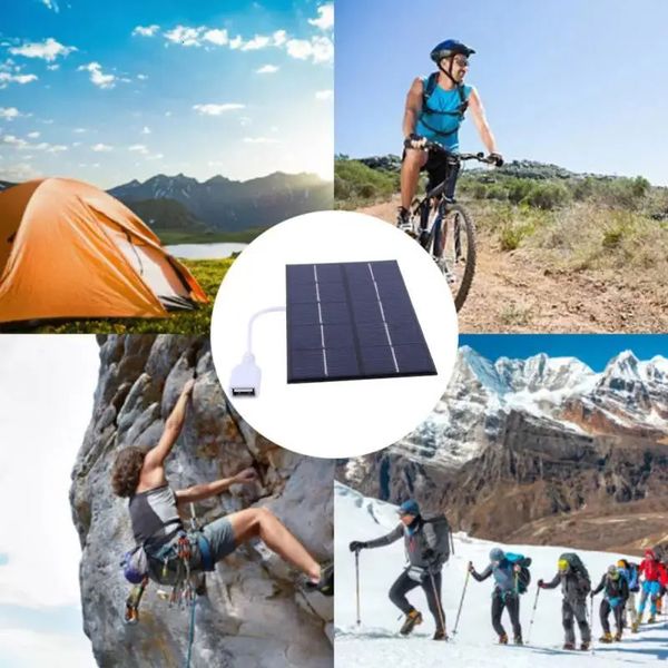 USB Solar Panel 5W3W1W Tragbares Outdoor -Kit Komplett Ladegerät für Mobiltelefon Akku 240430