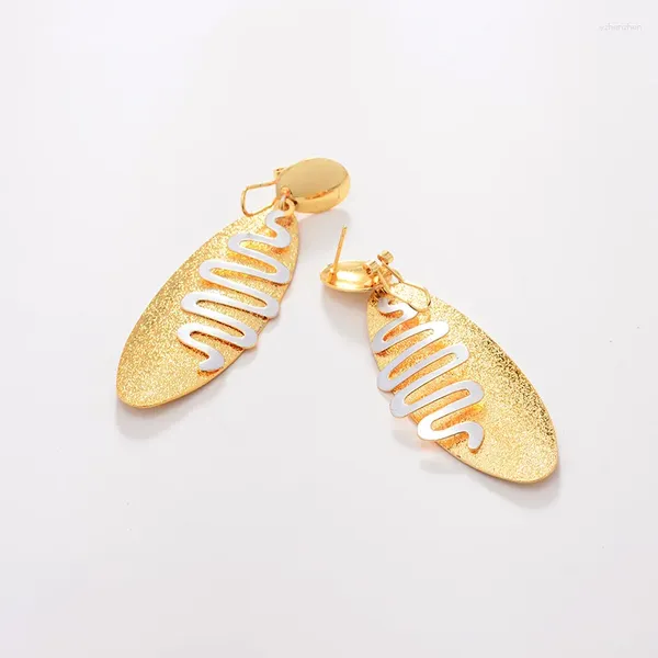 Hoop Ohrringe Äthiopien Gold Farbe Ohrring Dubai Luxusheizstudel