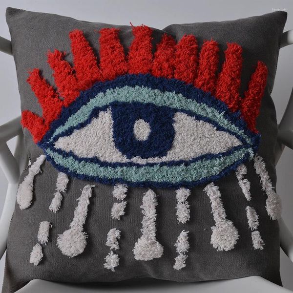 Pillow Bohemian Boho Big Eye Cover Eye Decoration Marocco 45x45cm Accessori per la casa