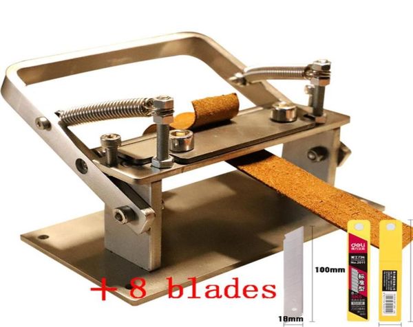304 Aço inoxidável Craft Splitter Splitter Machine Diy Cutting Cutting Peeler Rolling Rololing Tools 8 Pcs Blade 100mm 18mm209S8008197