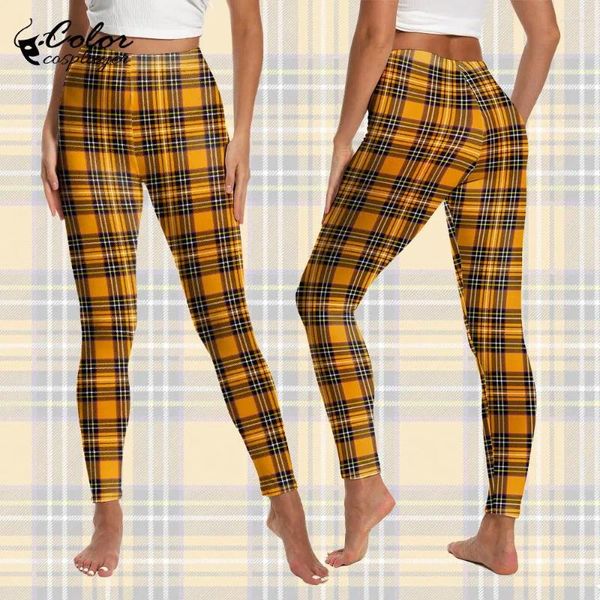 Leggings femininas colorir cosplayer amarelo legging para mulheres calças festas de férias calça carnaval vintage yoga esporte skinny