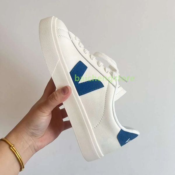 2024 Summer Hot French Brasile Verde a basso contenuto di carbonio VI Piatta piattalette di cotone biologico Sneakers Women Casual Classic White Designer Shoes Mens Ricusta