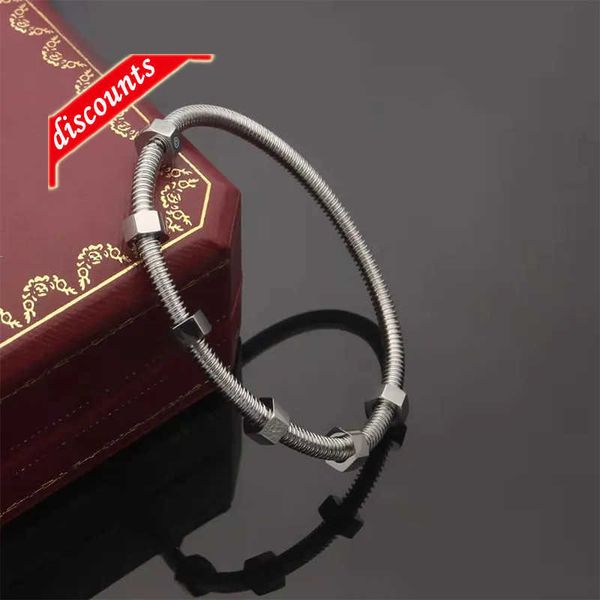 Gold Armband Schraube Liebe Armreifen Luxus Schmuck Rose Silber Schwarz Klassiker Edelstahlschmuck Schmuck Designer Bangles Geschenk für Frauen Männer vb8r