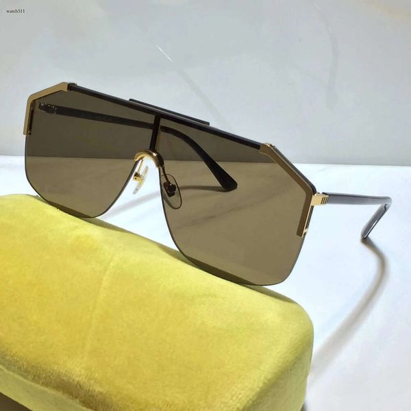 0291 Populäre Sonnenbrillen für Männer Frauen Modemaske Unisex Halbrahmenbeschichtung Mirror Objektiv Kohlefaserbeine Sommerstil 0291s Zufällige Box
