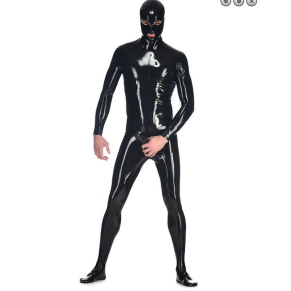 Фетишизм латекс резиновый костюм Gummi Catsuit Black Mask Bodysuit Cosplay Manual Complay Complay, Masquerade