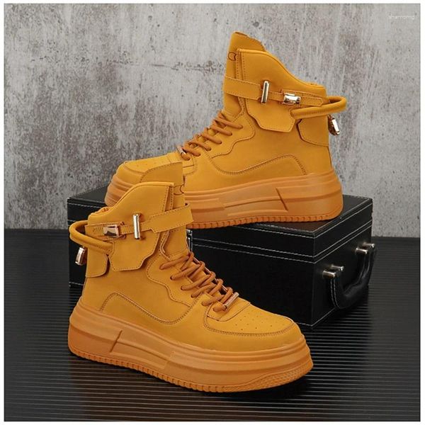 Scarpe casual Trend di moda in pelle hip hop punk sport top high top zapatillas hombre