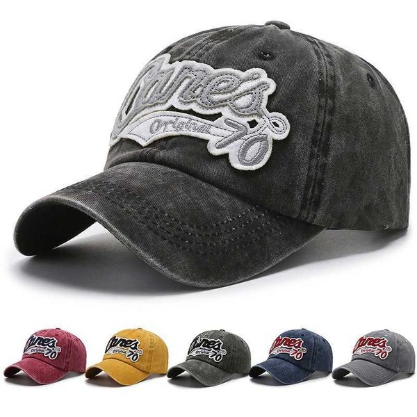 Cappelli per uomini e donne berretto da baseball primavera estate lavate vecchie lettere ricamato amanti versatili curvi tendenza del cappello