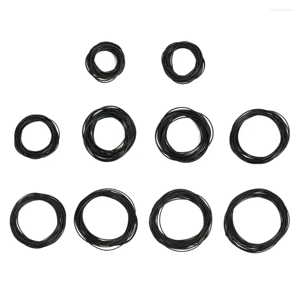 Kit di riparazione di orologi 200 pcs 0,5/0,6/0,7 mm O-ring di gomma coperchio posteriore impermeabile per guarnitori avanzati Accessori
