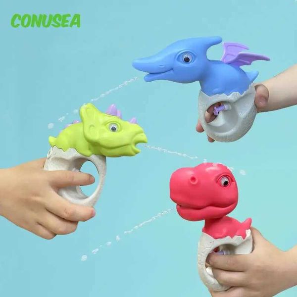 Pun di pistola Sand Play Water Fun Mini Water Gun Childrens giocattolo Dinosauro Pistola uova Pressa Tipo di pistola spray per pistola spruzzata giocattolo estivo spiaggia di bagno Toyl2405