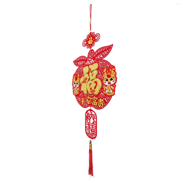 Декоративные фигурки китайский узел Красный Год 2024 Окрашенный украшение дракона весеннее фестиваль Lucky Oriental Penden