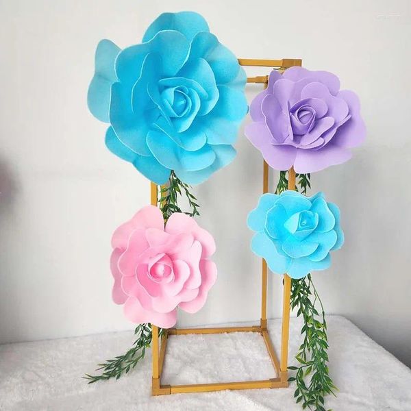 Dekoratif çiçekler büyük gül pe köpüğü düğün çiçek duvarı arka plan dekor fuary fleur arfielle mariage boda rosa flore