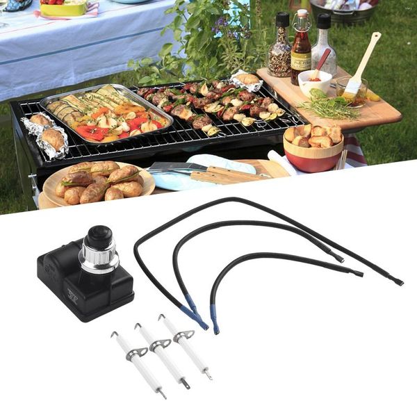 Strumenti Grill Parti Grill Kit Giardino Sostituzione degli strumenti Cooking da esterno 4-in-1 6pcs Dureble Electrode Accenditor