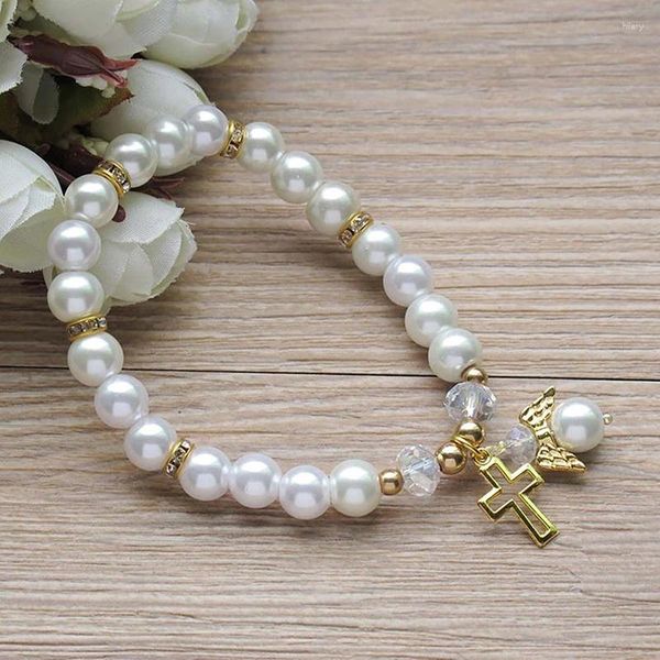 Favore festa Baby Shower Bracciale Bracciale Angel Girl Boy Battesimo