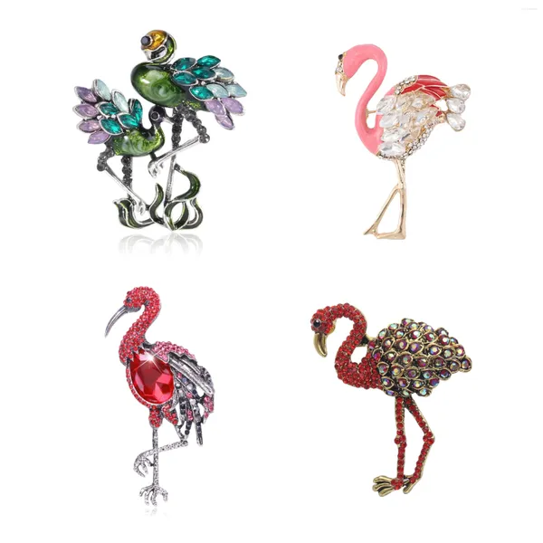 Броши Beautberry Mardy Flamingo для женщин унисекс животных Pins Многоцветные доступные аксессуары для вечеринок подарки