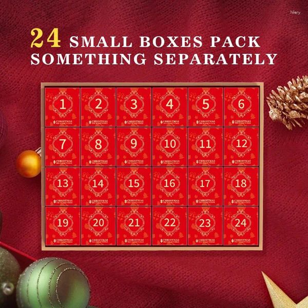Geschenkverpackung Weihnachten Puzzle Countdown 24 Stunden kleine Kisten 1008pcs Erwachsene Blind Advent Day Paper