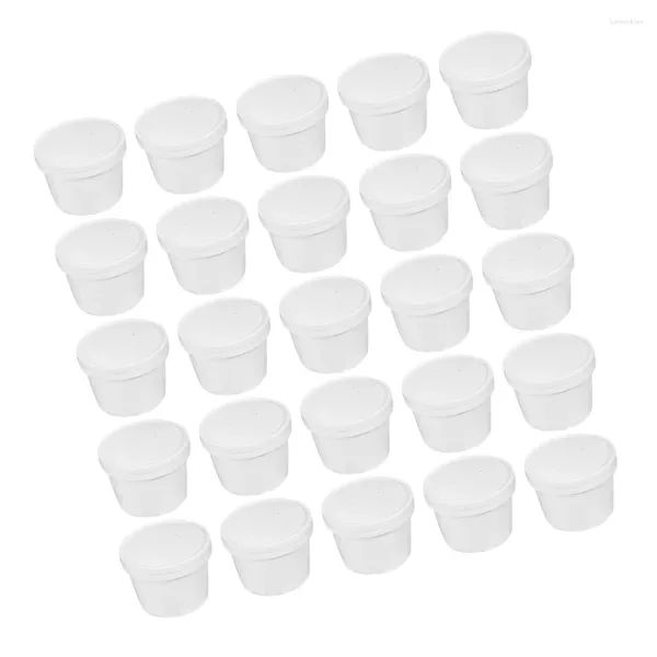 Copas descartáveis falhas 1 conjunto 25pcs papel tigelas de sorvete Sundae Fruit arroz (branco)