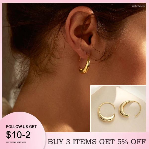 Brincos Dangle Starmoon 925 Sterling Silver C-ring Crescent Fashion Simple Elegant Holiday Party Jewelry Birthday Presente para WOMe