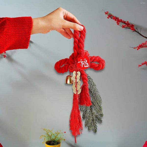 Decorazione per feste Chinese Knot Napsel 2024 Dragon Fu personaggio rosso Spring Festival Decorazioni fatte a mano per l'anno faticoso per