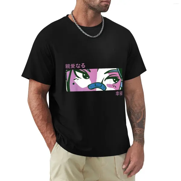 Polos Anime Girl Eyes - Japão Arte da Cultura japonesa T -shirt Oversize Secy Secy Secy Designer Men