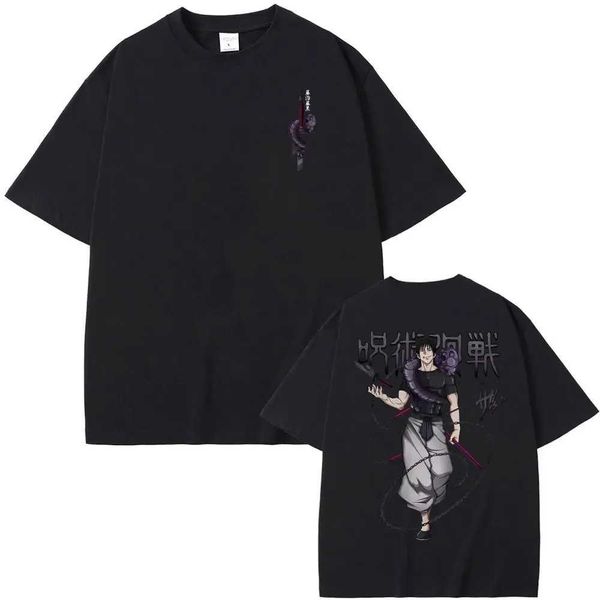 Erkek Tişörtler Harajuku Anime Jujutsu Kaisen T Shirt Fushiguro Toji Baskılı Erkek Kadın T-Shirts Sıcak Manga UNISEX Büyük Boyu Tshirts T240510