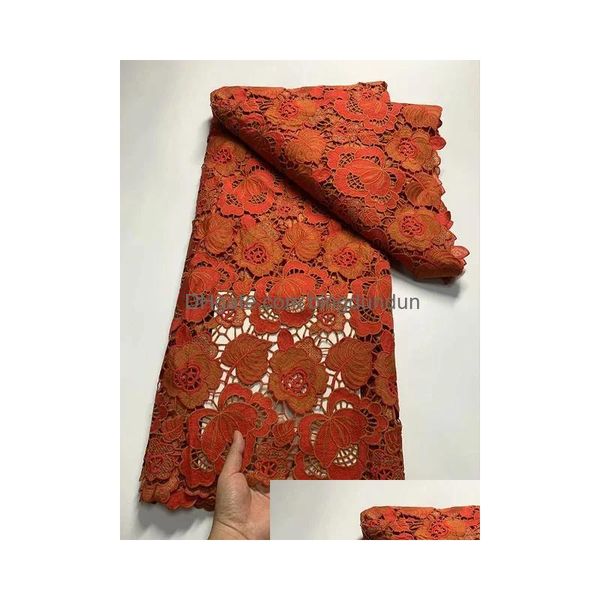 Tecido e costura de alta qualidade CORD Bordado Renda nigeriana França Voile Swiss African Guipure for Dress Party 231213 Drop Delivery DHA8i
