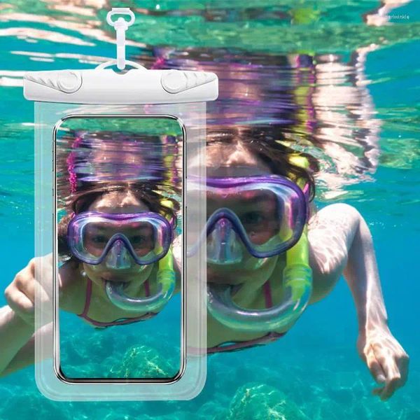 Сумки для хранения водонепроницаемой телефонной мешочки |Плавающийся больший прозрачный держатель ячейки с Lanyard Universal Floatable Dry Bag Case f