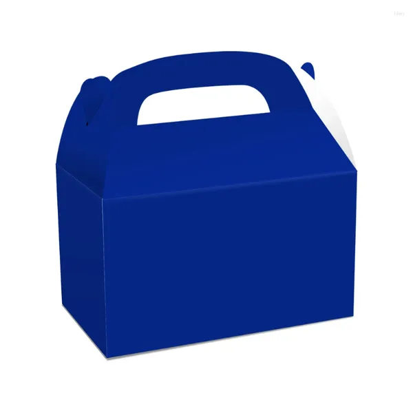 Geschenkverpackung 48 Pack White Treat Gable Party Favor Boxen Papier für Geburtstagsdusche 6x3.5x3,5 Zoll dunkelblau