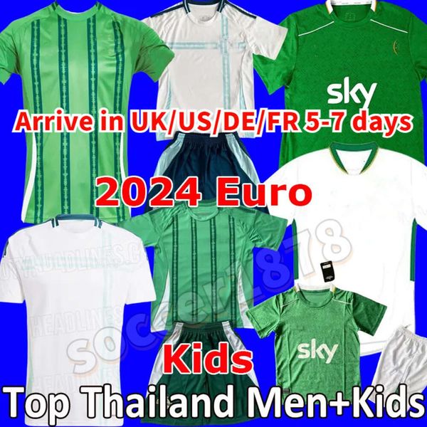 2024 Homens de Jerseys de futebol do norte do norte Kit Kit Uniform 2025 Divas E 24 25 Irlanda camisa de futebol da Irlanda Charles Ballard Best Brown Home Away Away