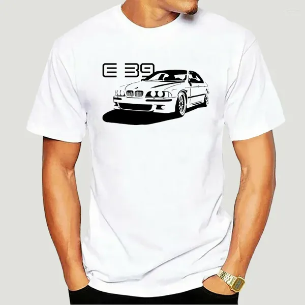 Мужские костюмы A1056 Германия вентиляторы автомобиля E39 Classic M Power M5 Tee Cotton White Custom Print 2024 Рубашка 4446X