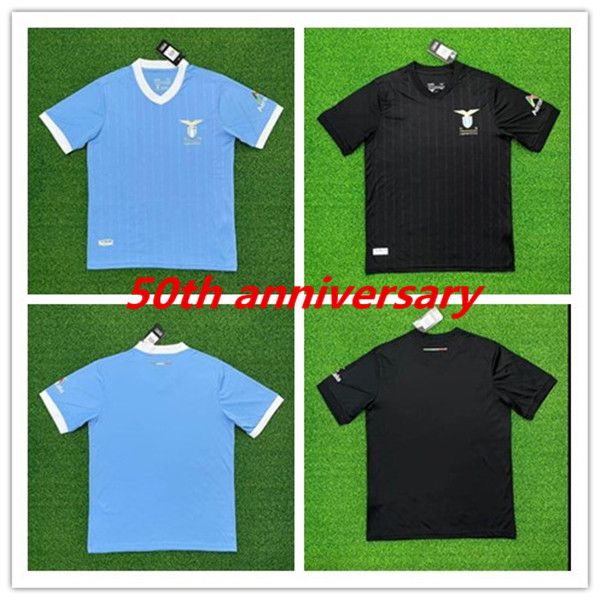 Lazio 23-24 50-летний годовщина вратаря Kit Kit Blue Jersey футбольные рубашки
