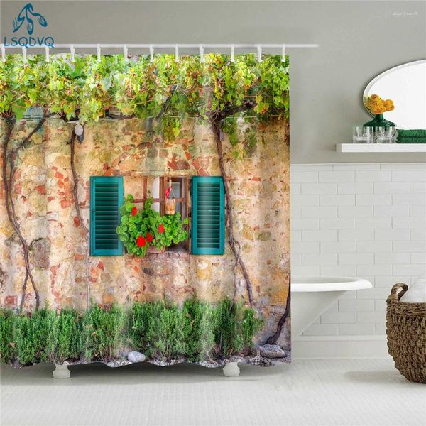 Duş Perdeleri Su Geçirmez Banyo 3D Çiçekler Baskı Banyo Yüksek Kaliteli Polyester Ekran Ev Dekorasyon