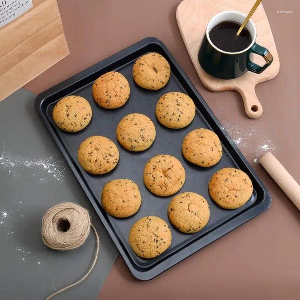 Backwerkzeuge 14,5 Zoll Nicht-Stall-Rechteck Kohlenstoffstahlpfanne Ofenschale Keks Pieza-Braten Muffin Brot