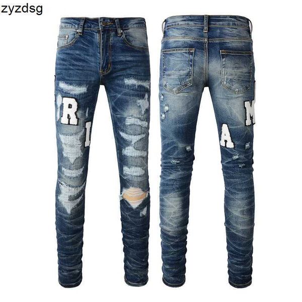 Дизайнерские джинсы Purple Jeans Mens Jean Men Men Dope Dope Hole Skinny Straight Motorcle Morendy Long прямая прямая джинсовая джинсовая ткань Оптовые брюки.