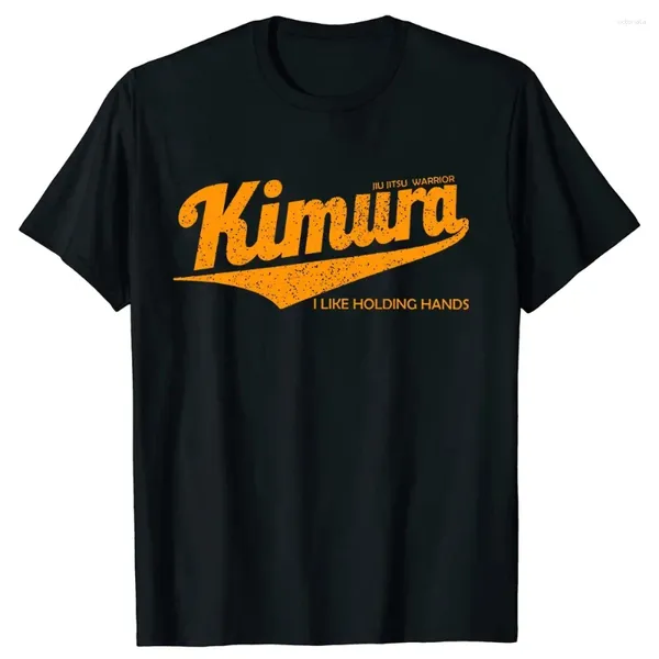 Herren-T-Shirts Kimura Ich hält gerne Hände T-Shirt BJJ Brasilianer Jiu Jitsu Geburtstag Design Tops T-Shirts Lose Stil Baumwollstudent T-Shirts