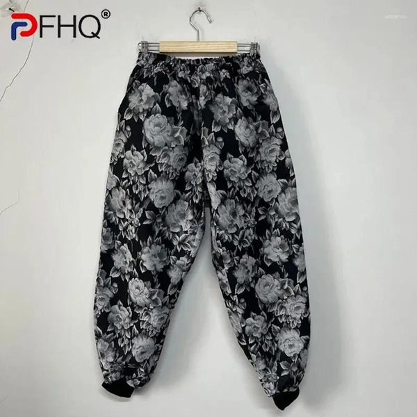 Herrenhosen PFHQ Mode Elastic Taille Sommerblumen gedruckt losen lässigen Avantgarde Fortgeschrittene Sporthosen 21Z4788